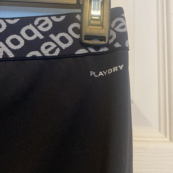 REEBOK Workout Ready Collection Black Cropped Leggings Sz L - Picture 5 of 7